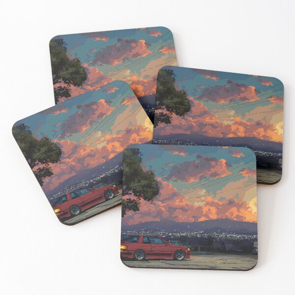 Item preview, Retro Car Pixel Art 8Bit Illustration Aesthetic Landscapes  designed and sold by ART ATTACK ZONE.