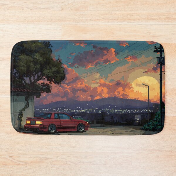 Item preview, Retro Car Pixel Art 8Bit Illustration Aesthetic Landscapes  designed and sold by ART ATTACK ZONE.