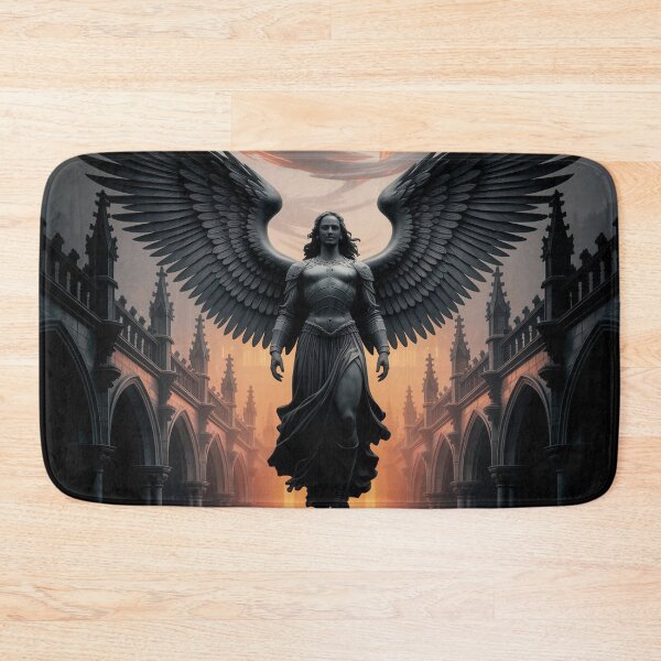 Item preview, Gothic Angel – Fallen Angel Dark Art, Black and Gray Silhouette2 designed and sold by Thompika.