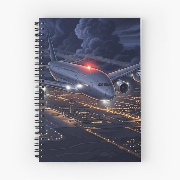 Item preview, Night over the airport with Glowing Runway Lights designed and sold by EMairplanes.