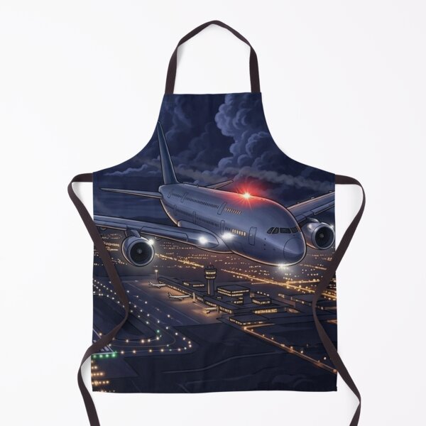 Item preview, Night over the airport with Glowing Runway Lights designed and sold by EMairplanes.