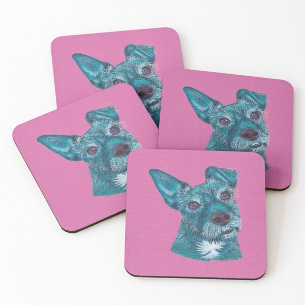 Item preview, Sweet Peggy, the Patterdale Terrier, in Turquoise and Pink designed and sold by PatterdaleZed.