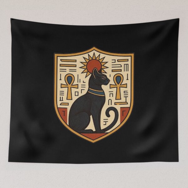 Item preview, Egyptian Cats key of life – Ancient Sacred Felines, Bastet Goddess Symbols, Mythological Cat Guardians of Egypt designed and sold by Typologystudios.