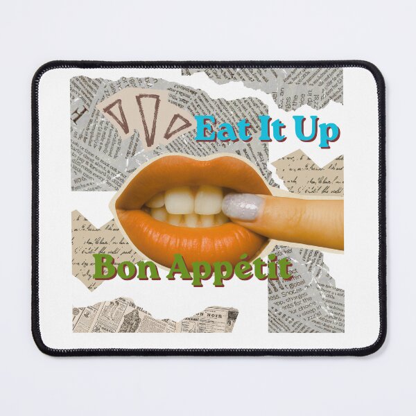 Item preview, Eat It Up Bon Appétit Newspaper Rip Kpop Art Graphic Tee designed and sold by Oichiana.