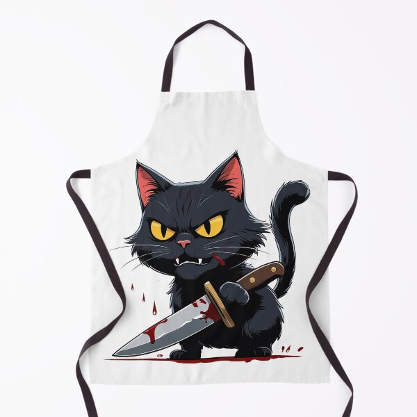 Item preview, Angry Black Cat with a knife in blood designed and sold by AnnaHolyph.