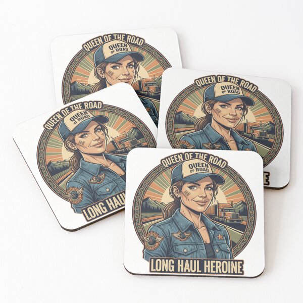 Item preview, Long Haul Heroine - Queen of the Road Vintage Trucker Girl designed and sold by HALYNA070824.