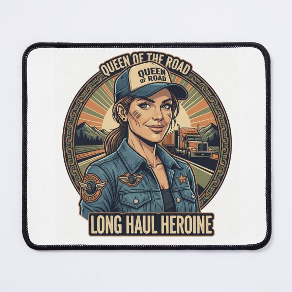 Item preview, Long Haul Heroine - Queen of the Road Vintage Trucker Girl designed and sold by HALYNA070824.