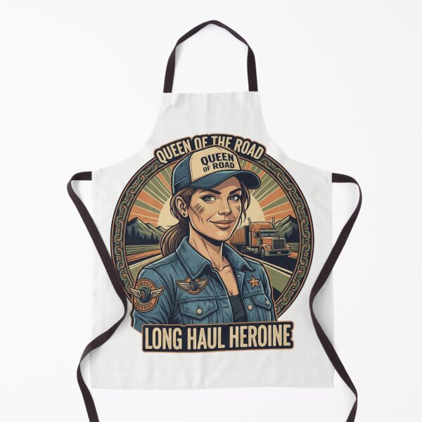 Item preview, Long Haul Heroine - Queen of the Road Vintage Trucker Girl designed and sold by HALYNA070824.