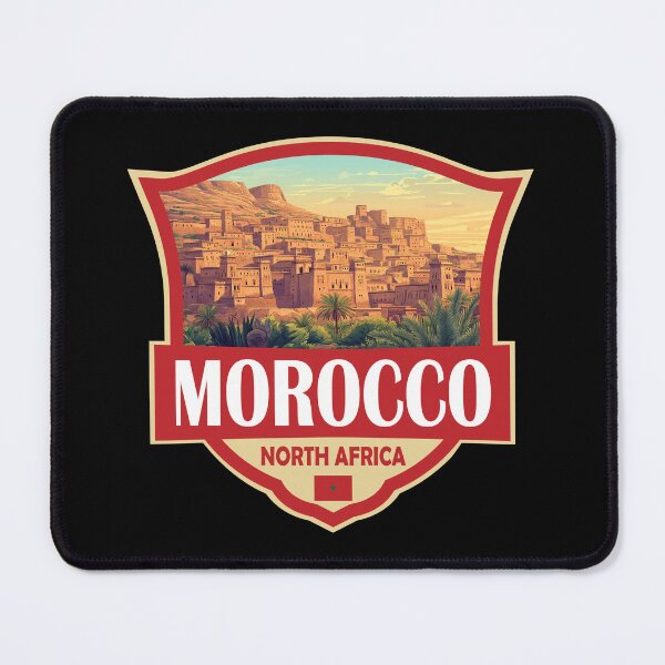 Item preview, Morocco Illustration Retro Badge designed and sold by KrisSidDesigns.