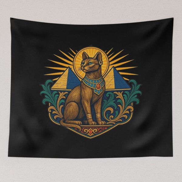 Item preview, Egyptian Cats pyramids – Ancient Sacred Felines, Bastet Goddess Symbols, Mythological Cat Guardians of Egypt designed and sold by Typologystudios.