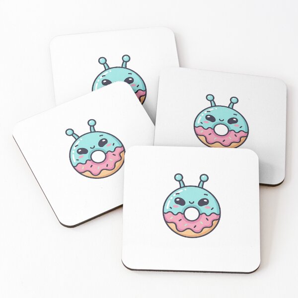 Item preview, whimsical donut character with pink and blue frosting and sprinkles designed and sold by VerizalShop.