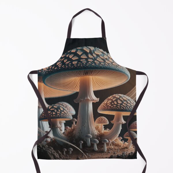 Item preview, Psychedelic Mushroom Field – Vibrant Trippy Mushroom Landscape Art designed and sold by Thompika.