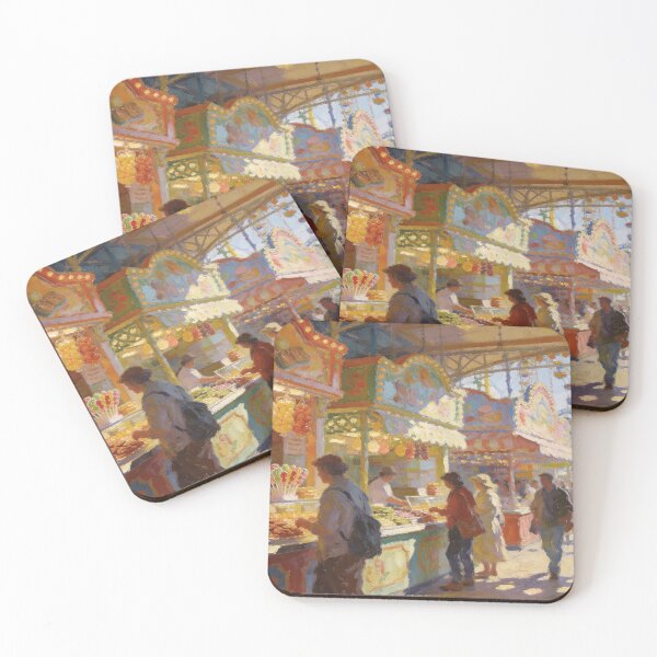 Item preview, Vibrant Carnival Park Scene – Rides, Food Court & Sweet Dessert Shop Impressionist Painting designed and sold by BlareBlare.