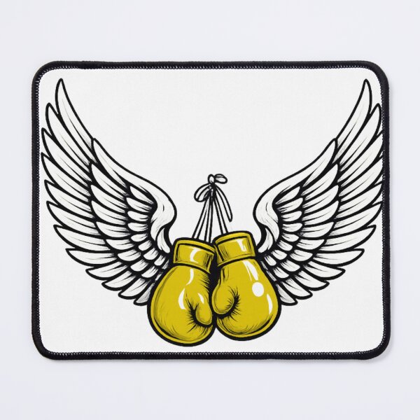 Item preview, Gold Boxing Gloves With Wings Angel Fighter Boxing Design designed and sold by bloomandbeads.eu.
