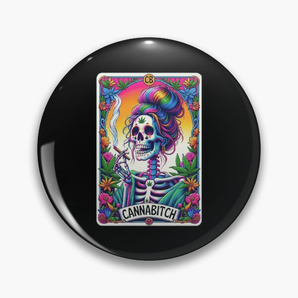 Item preview, Tarot Card Cannabitch Skeleton Stoners Marijuana Smoking designed and sold by najaks.