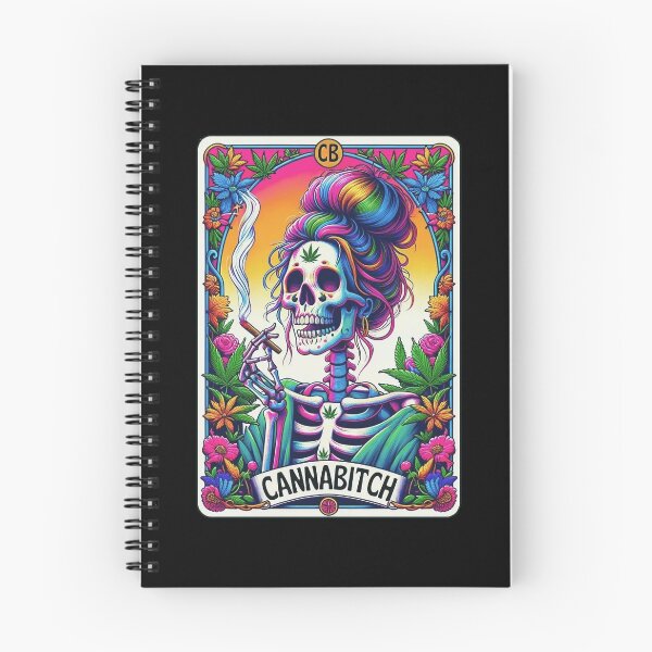 Item preview, Tarot Card Cannabitch Skeleton Stoners Marijuana Smoking designed and sold by najaks.