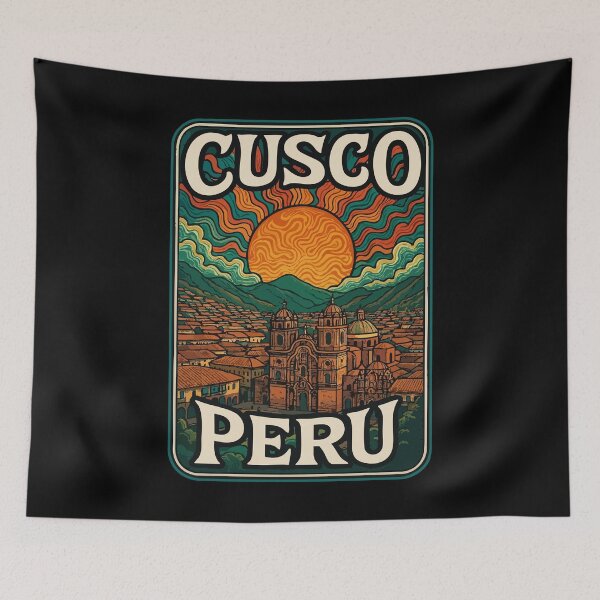 Item preview, Cusco Peru Trippy Art Travel designed and sold by TomFrontierArt.