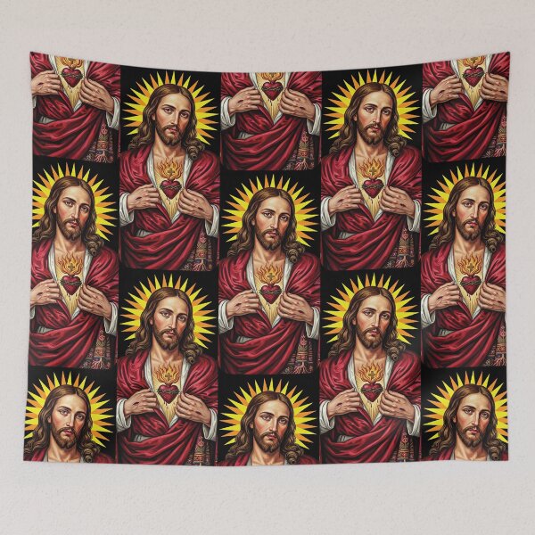 Item preview, Sacred Heart of Jesus designed and sold by Analog Aura .