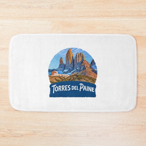 Item preview, Torres del Paine Patagonia Chile Granite Towers Illustrated Travel Sticker   National Park Badge designed and sold by Blurbean.