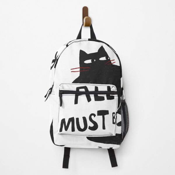 Item preview, Funny Black Cat Wall Art Print designed and sold by SunnyPeachStudios.