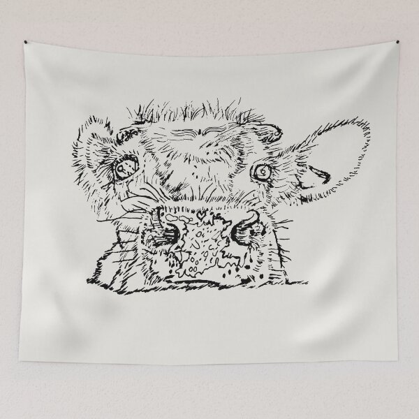 Item preview, Dairy Cow - Peekamoo - (#F0EEE9) designed and sold by The Stippler Process.