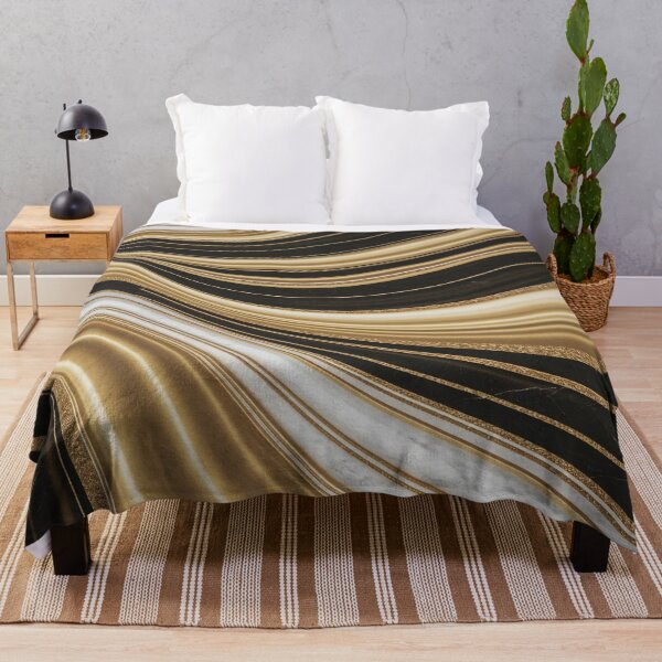 Item preview, Abstract Fluid Art – Gold Black White Marble Luxury Design designed and sold by Thompika.