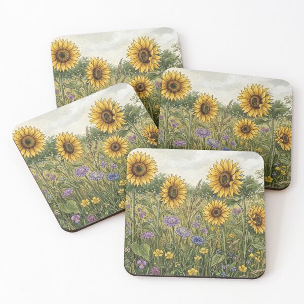 Item preview, Sunflower Meadow Wildflower Landscape designed and sold by UkieSun.