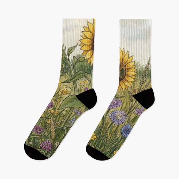 Item preview, Sunflower Meadow Wildflower Landscape designed and sold by UkieSun.