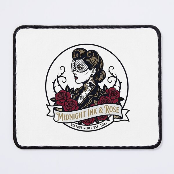 Item preview, Midnight Ink & Rose Vintage Goth Tattoo Art designed and sold by DaniArtDesign81.