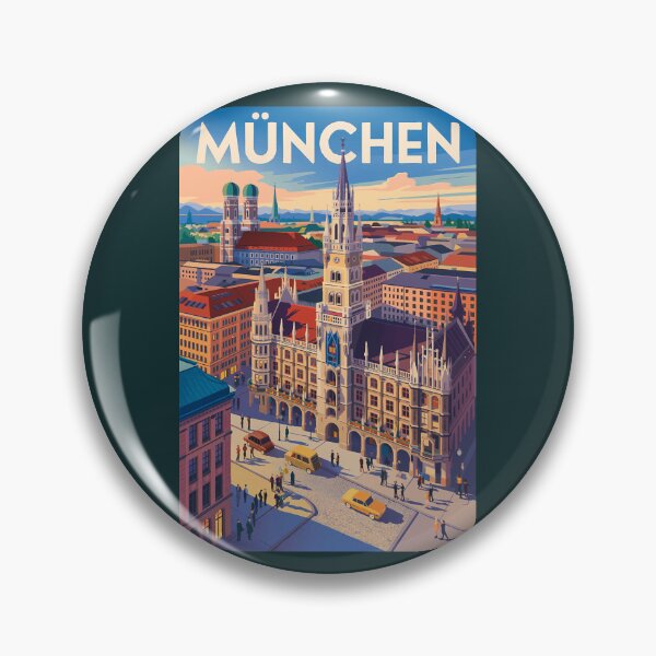 Item preview, Germany Munich Illustration Travel Art Vintage designed and sold by KrisSidDesigns.