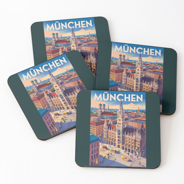Item preview, Germany Munich Illustration Travel Art Vintage designed and sold by KrisSidDesigns.