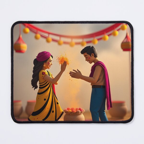 Item preview, Joyful Holi Couple Sticker designed and sold by Teewave-Ashish.