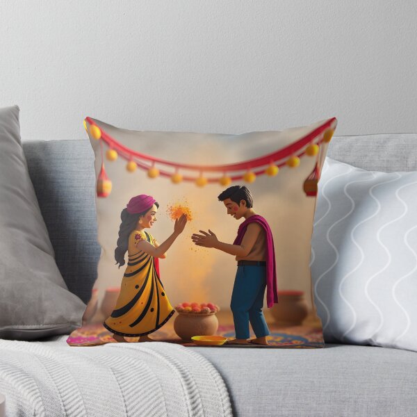 Item preview, Joyful Holi Couple Sticker designed and sold by Teewave-Ashish.