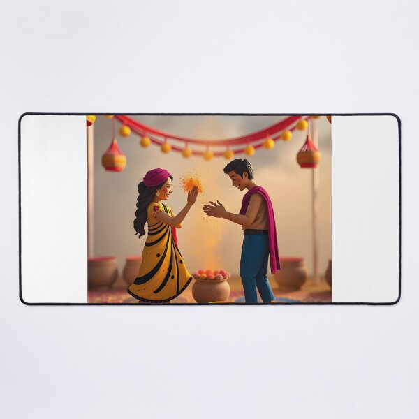 Item preview, Joyful Holi Couple Sticker designed and sold by Teewave-Ashish.