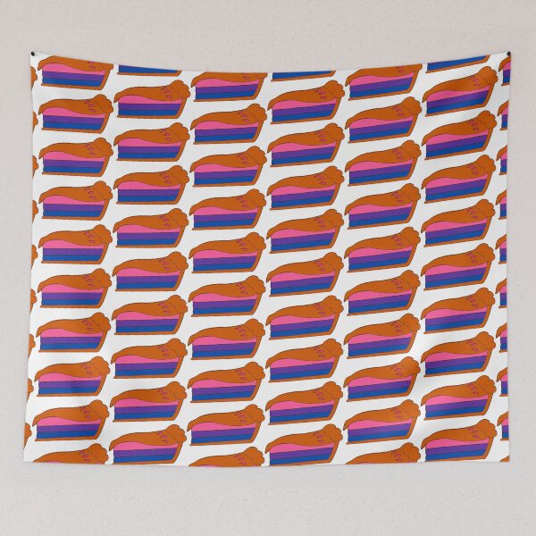 Item preview, Bandera del orgullo bisexual de una porción de pastel designed and sold by HarveyHandcraftsandDesigns.