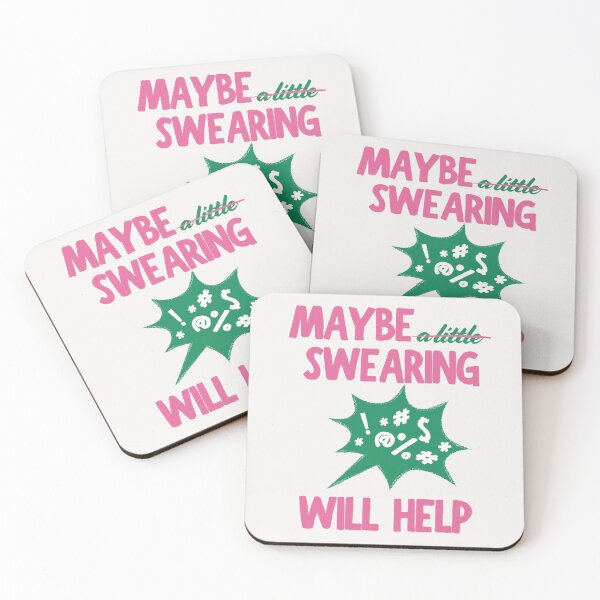 Item preview, Maybe Swearing Will Help (Pink-Green) designed and sold by MariePopPrints.