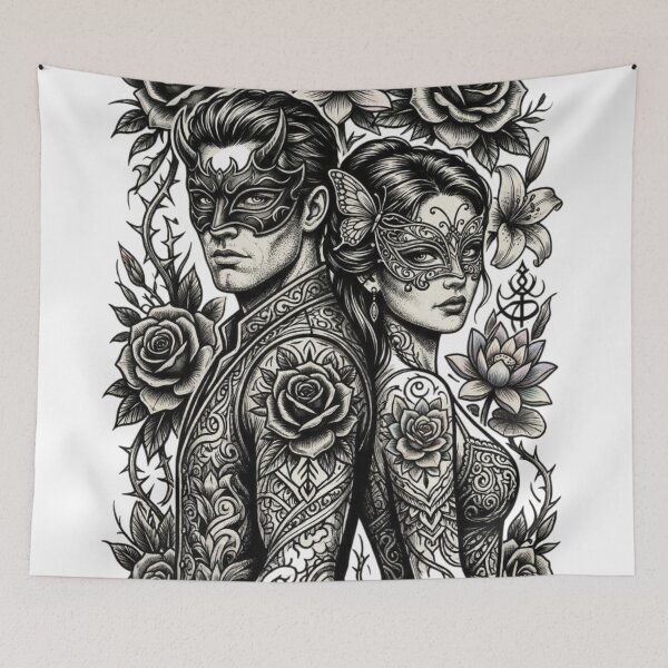 Item preview, The mysterious masked couple designed and sold by PP&RAINBOW SHOP.