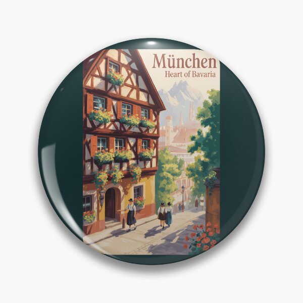 Item preview, Germany Munich Bavaria Illustration Travel Art Vintage designed and sold by KrisSidDesigns.