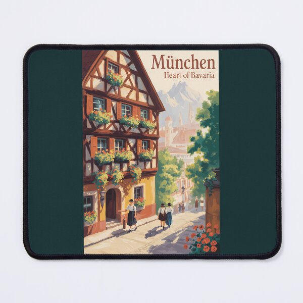 Item preview, Germany Munich Bavaria Illustration Travel Art Vintage designed and sold by KrisSidDesigns.