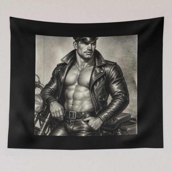 Item preview, Vintage Leather Legends Berlin Bikers Series Hero Leder Pride Tom of Finland Tribute Graphic Design designed and sold by ItsAKinkThing.