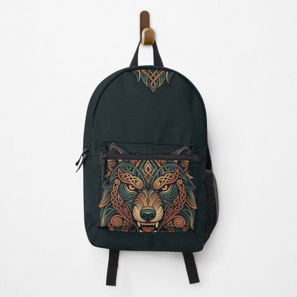 Item preview, Snarling Celtic Wolf Head Fenrir Knotwork   designed and sold by SolaoLab.
