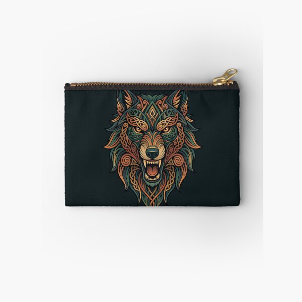 Item preview, Snarling Celtic Wolf Head Fenrir Knotwork   designed and sold by SolaoLab.