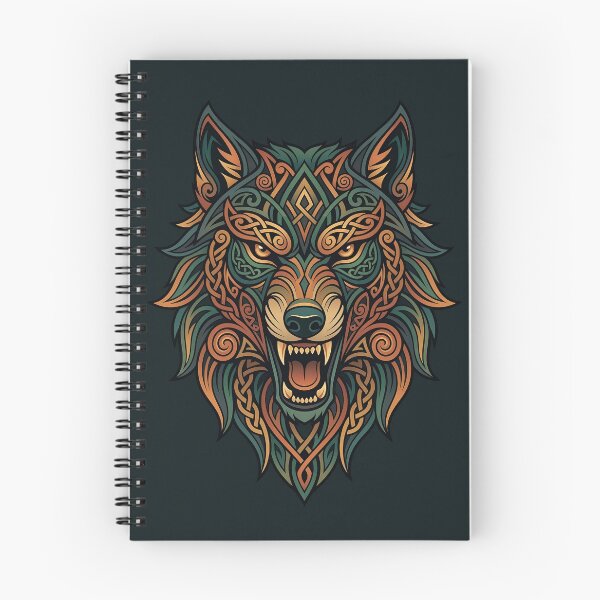 Item preview, Snarling Celtic Wolf Head Fenrir Knotwork   designed and sold by SolaoLab.