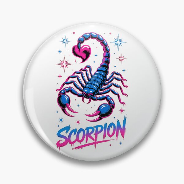 Item preview, Metallic Blue Scorpion with Pink Heart Stinger designed and sold by Pro AguiZoul Art.