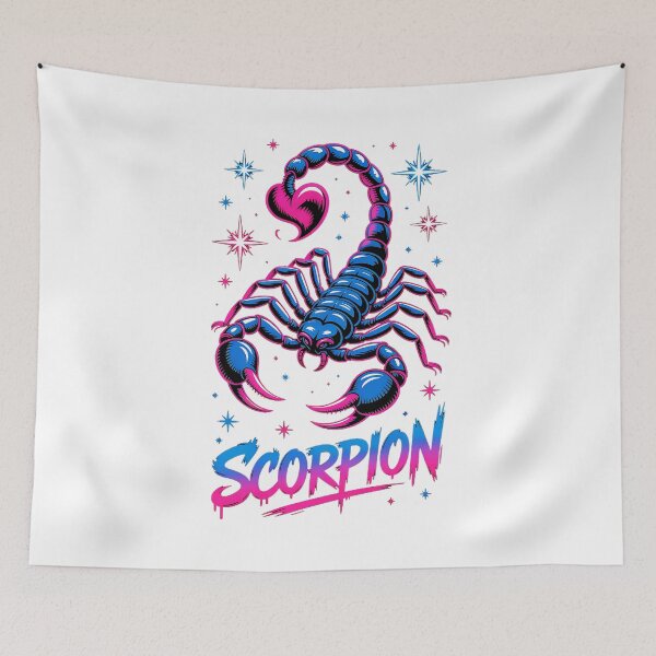 Item preview, Metallic Blue Scorpion with Pink Heart Stinger designed and sold by Pro AguiZoul Art.