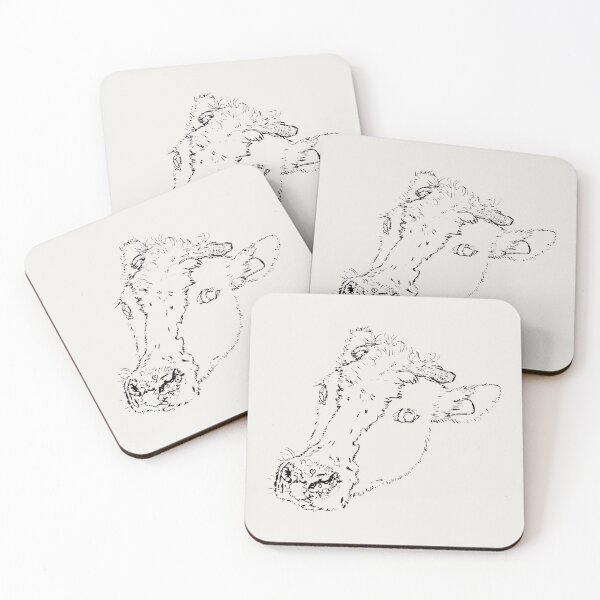 Item preview, Dairy Cow - Side Eye - (#F0EEE9) designed and sold by The Stippler Process.