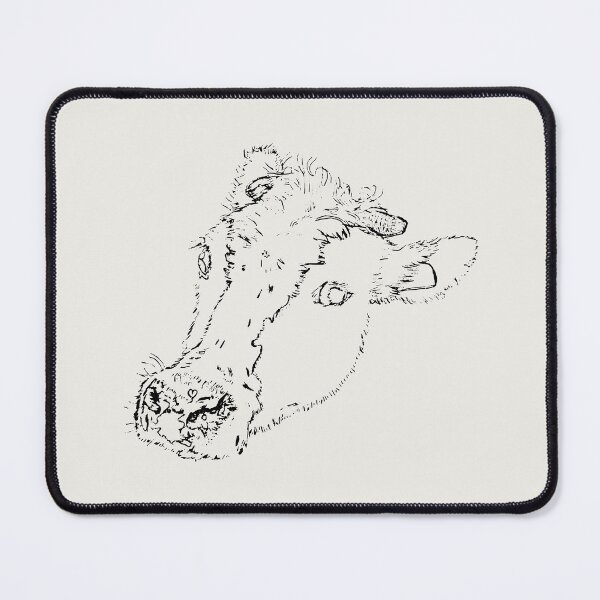 Aperçu de l'œuvre Vache laitière - Regard de côté - (#F0EEE9) créée et vendue par The Stippler Process.