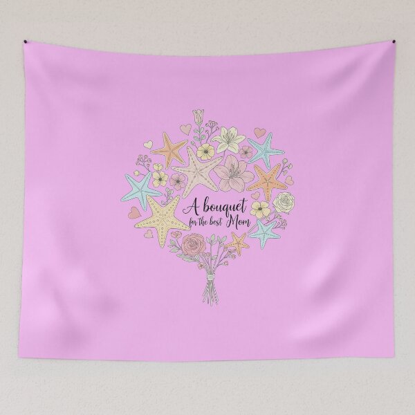 Item preview, A Bouquet for the Best Mom – Floral, Heart and Starfish Arrangement designed and sold by Sea Gem.