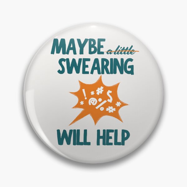 Item preview, Maybe Swearing Will Help (Blue-Orange) designed and sold by MariePopPrints.