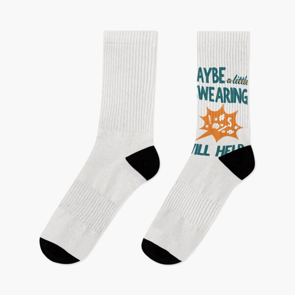 Item preview, Maybe Swearing Will Help (Blue-Orange) designed and sold by MariePopPrints.
